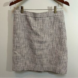 J. Crew Cotton Linen Lined Pencil Skirt 6